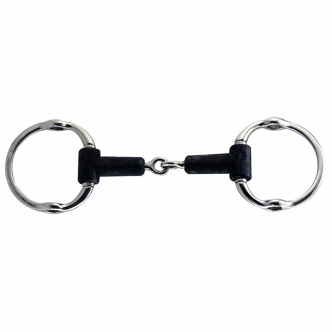 Intrepid Horse Bits Coronet Jointed Rubber Mouth Gag Bit 3 Intrepid Horse Bits Coronet Jointed Rubber Mouth Gag Bit