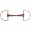 Partrade Metalab Leather Pinchless Big Dee Snaffle Bit