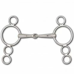 Toklat Originals Horse Bits Toklat Snaffle 4-Ring Continental Gag- 6 1/2" Cheek