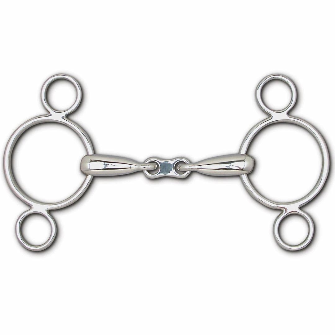 Toklat Originals Horse Bits Toklat Hollow Mouth French Link 3-Ring Continental Gag Bit 3 Toklat Originals Horse Bits Toklat Hollow Mouth French Link 3-Ring Continental Gag Bit