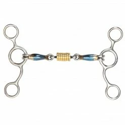 Shires Equestrian Products Shires Blue Sweet Iron Tom Thumb With Roller Link Bit Horse Bits