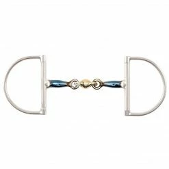 Shires Equestrian Products Shires Blue Alloy Hunter Dee With Lozenge Horse Bits