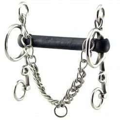 Intrepid Coronet Flexible Rubber Mullen Mouth Pelham Bit Horse Bits