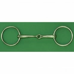 English Riding Supply AlBaCon German Silver 14MM Solid Mouth Bradoon With 65mm Rings Horse Bits