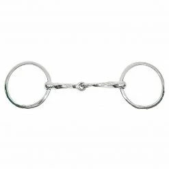 Partrade Metalab Sharp Twisted Loose Ring Snaffle Bit Horse Bits