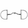 Weatherbeeta JP Korsteel Stainless Steel Jointed Port Hunter Dee Ring Snaffle Bit Horse Bits