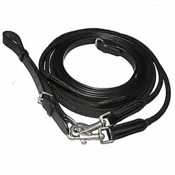 JPC Equestrian HDR Draw Reins With Snaps Horse Training Equipment