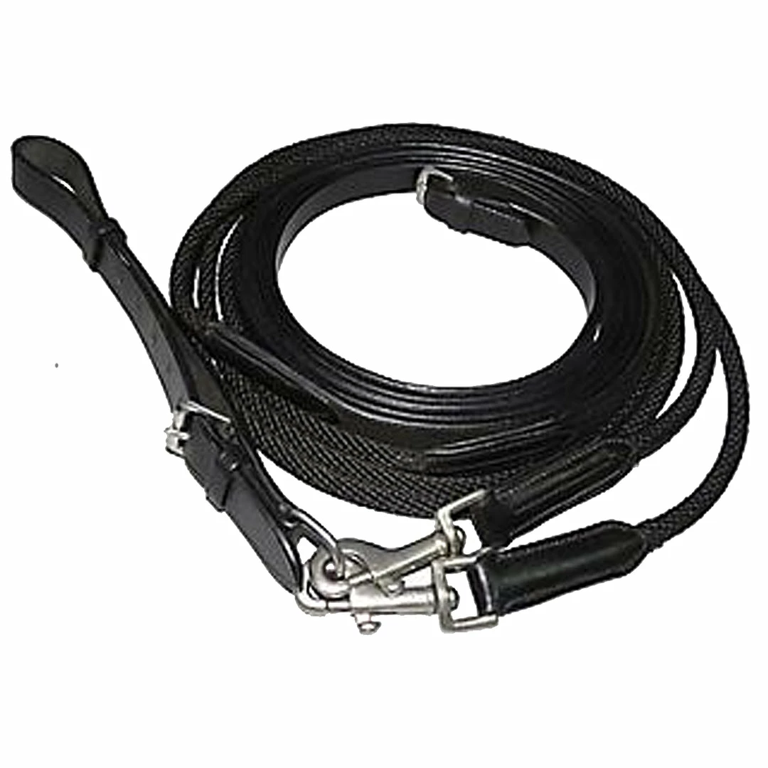 JPC Equestrian HDR Draw Reins With Snaps Horse Training Equipment 3 JPC Equestrian HDR Draw Reins With Snaps Horse Training Equipment