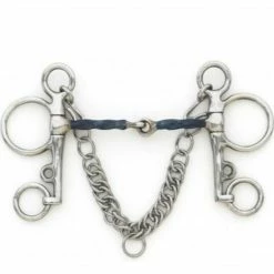 English Riding Supply Horse Bits Centaur Blue Steel Slow Twist Tom Thumb Pelham Bit