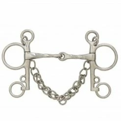 English Riding Supply Centaur Stainless Steel Slow Twist Jointed Mouth Pelham Bit