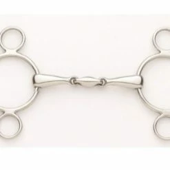 English Riding Supply Ovation Elite Solid Stainless Steel 2-Ring Gag Horse Bits
