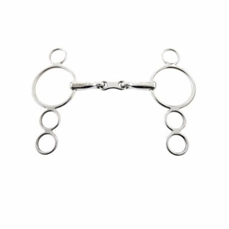 Weatherbeeta Korsteel Stainless Steel French Link 3 Ring Dutch Gag Bit Horse Bits 3 Weatherbeeta Korsteel Stainless Steel French Link 3 Ring Dutch Gag Bit Horse Bits