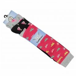 JPC Equestrian TuffRider Ladies Flamingo/Boat/Horse Knee Hi Socks