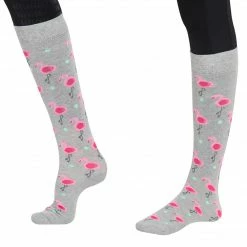 JPC Equestrian TuffRider Ladies Flamingo/Boat/Horse Knee Hi Socks