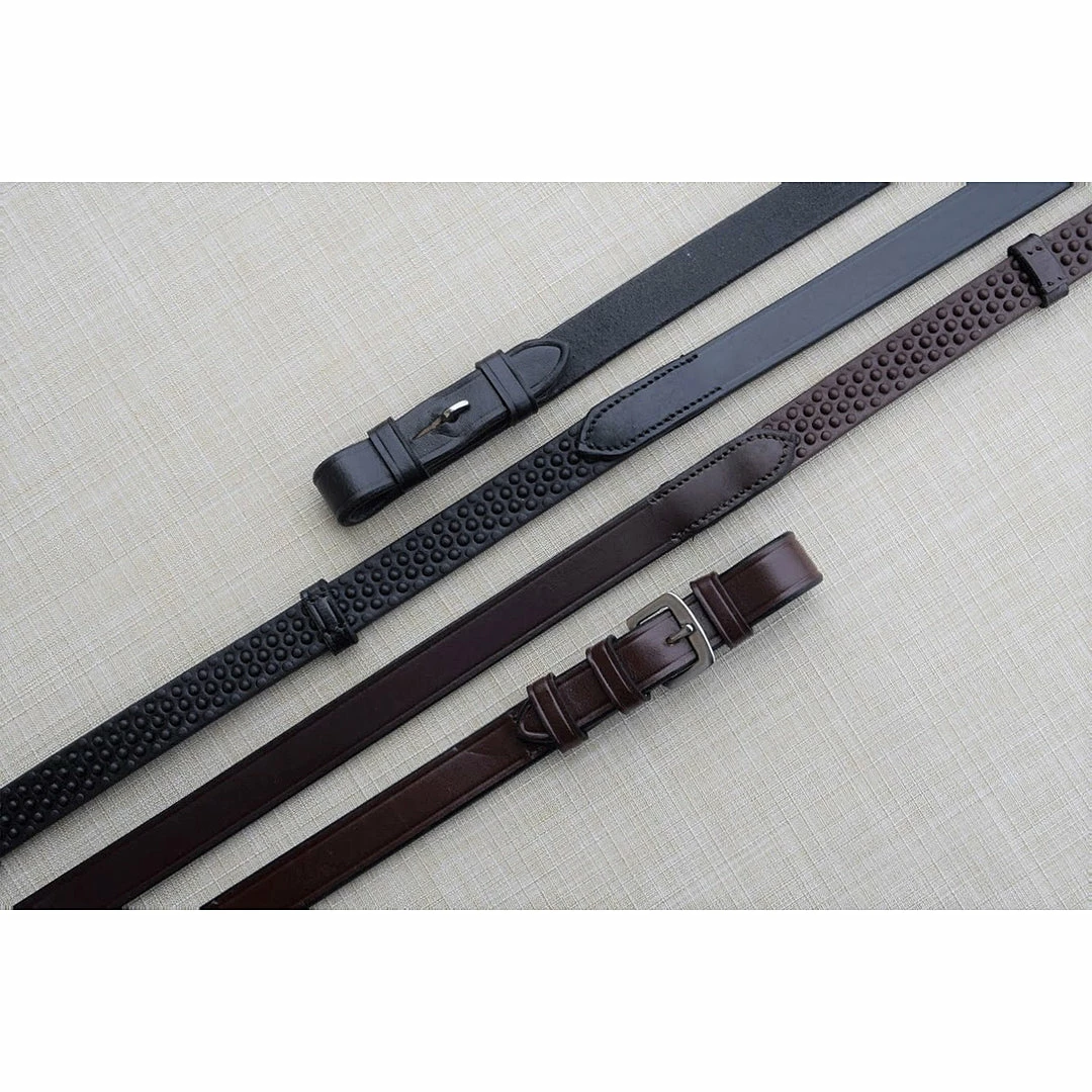 Black Oak By KL Select Pebble Grip Reins With Stops 3 Black Oak By KL Select Pebble Grip Reins With Stops