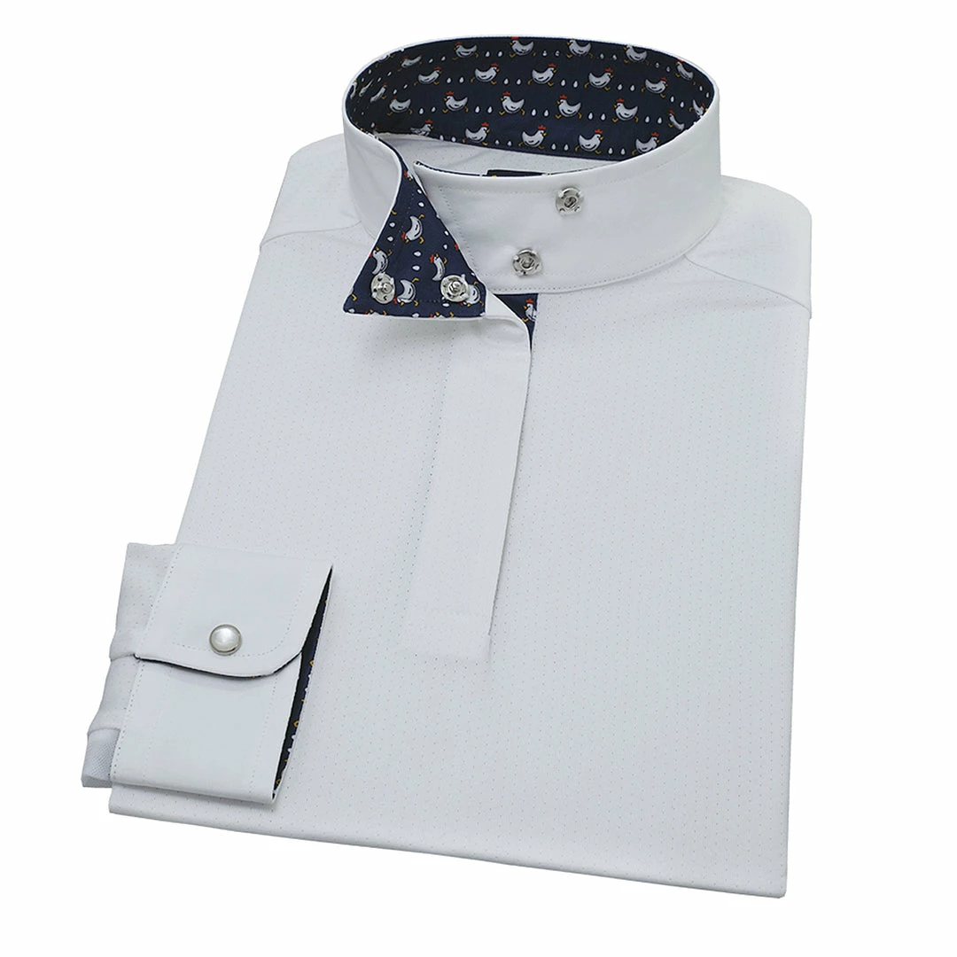 Essex Classics Girls "Strutting Chicken" Talent Yarn Wrap Collar Long Sleeve Show Shirt Show Shirts 3 Essex Classics Girls "Strutting Chicken" Talent Yarn Wrap Collar Long Sleeve Show Shirt Show Shirts