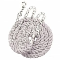 Perri's Leather Perri's Cotton Lead With Chain Halters & Leads